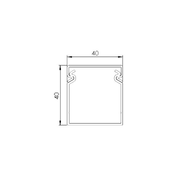 Canal cablu perforat 40x40 mm, cu capac, 2m - DLX PVCP-407-40 Canal cablu perforat 40x40 mm, cu capac, 2m - DLX PVCP-407-40