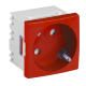 Priza modulara schuko cu impamantare, rosu - DLX DLX-245-46 Priza modulara schuko cu impamantare, rosu - DLX DLX-245-46