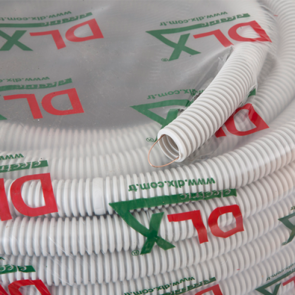 Tub flexibil (copex) D16, Halogen free, ignifug, cu fir tragere, rola 100 metri - DLX CRP-869-16 Tub flexibil (copex) D16, Halogen free, ignifug, cu fir tragere, rola 100 metri - DLX CRP-869-16