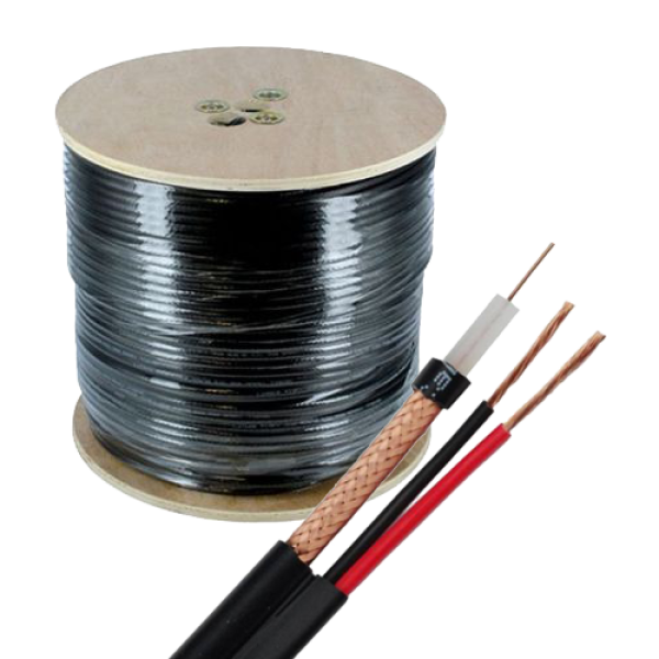 Cablu coaxial RG59 + alimentare 2x0.75, 305m, negru TSY-RG59+2X0.75-B Cablu coaxial RG59 + alimentare 2x0.75, 305m, negru TSY-RG59+2X0.75-B