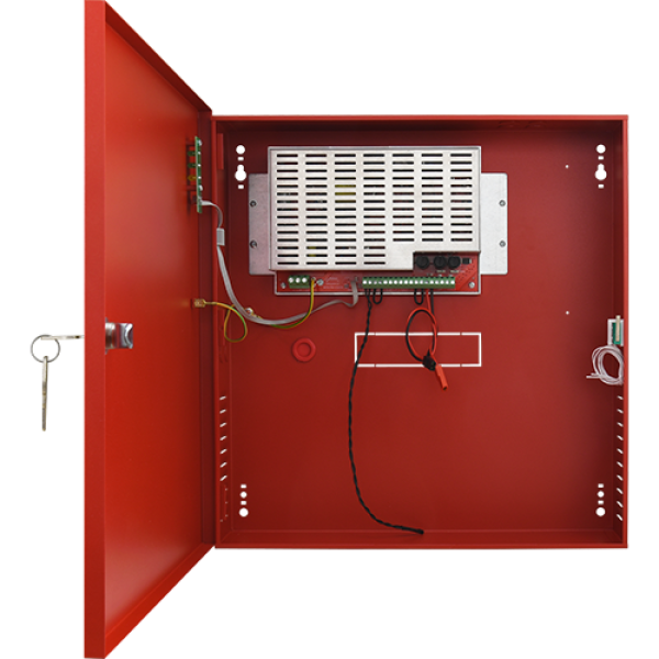 Sursa de alimentare EN 54-4, 27.6V/4.2A, cutie metalica cu loc acumulatori 2x17Ah/12V - PULSAR EN54C-5A17 Sursa de alimentare EN 54-4, 27.6V/4.2A, cutie metalica cu loc acumulatori 2x17Ah/12V - PULSAR EN54C-5A17