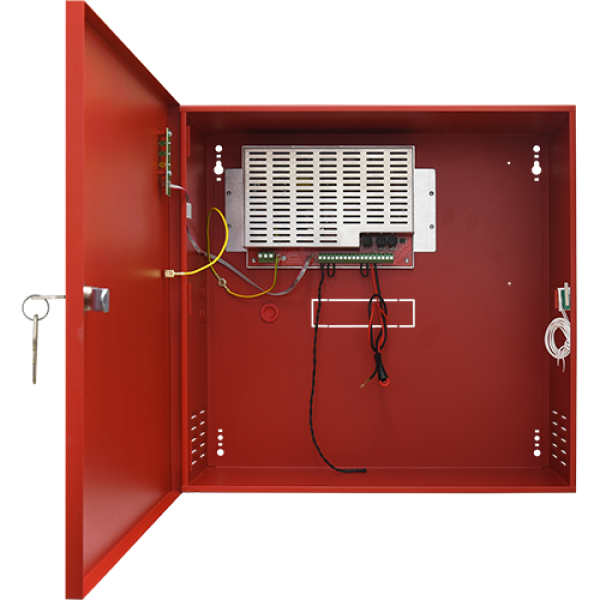 Sursa de alimentare EN 54-4, 27.6V/3.2A, cutie metalica cu loc acumulatori 2x40Ah/12V - PULSAR EN54C-5A40 Sursa de alimentare EN 54-4, 27.6V/3.2A, cutie metalica cu loc acumulatori 2x40Ah/12V - PULSAR EN54C-5A40