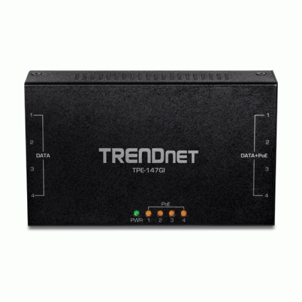 Injector Gigabit 4 x PoE+, putere 65W - TRENDnet TPE-147GI Injector Gigabit 4 x PoE+, putere 65W - TRENDnet TPE-147GI