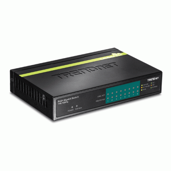 Switch 8 porturi Gigabit PoE/PoE+ 123W - TRENDnet TPE-TG80G Switch 8 porturi Gigabit PoE/PoE+ 123W - TRENDnet TPE-TG80G