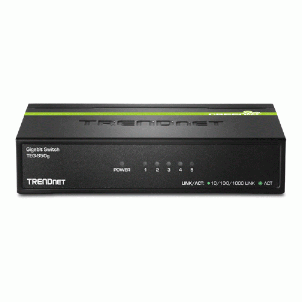 Switch GREENnet 5 porturi Gigabit - TRENDnet TEG-S50G Switch GREENnet 5 porturi Gigabit - TRENDnet TEG-S50G