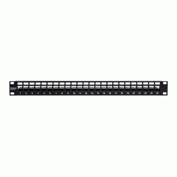 Patch Panel ecranat 24 porturi blank keystone 1U - TRENDnet TC-KP24S Patch Panel ecranat 24 porturi blank keystone 1U - TRENDnet TC-KP24S