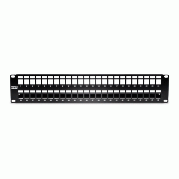 Patch Panel ecranat 48 porturi blank keystone 2U - TRENDnet TC-KP48S Patch Panel ecranat 48 porturi blank keystone 2U - TRENDnet TC-KP48S