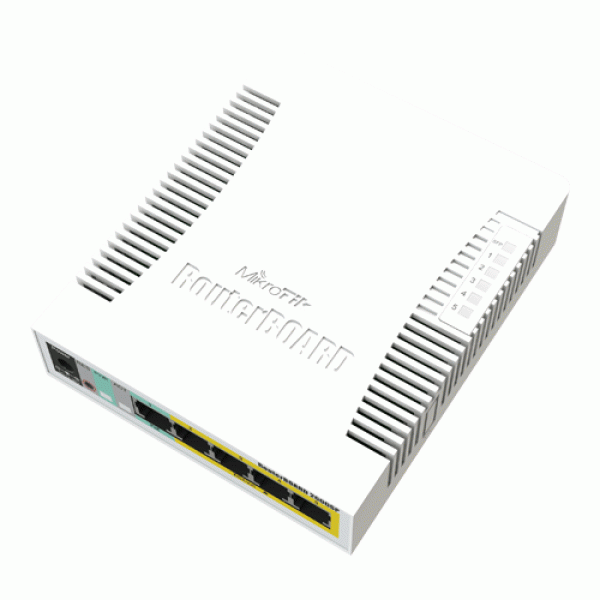 Smart Switch 5 x Gigabit (4 x PoE), 1 x SFP - Mikrotik CSS106-1G-4P-1S Smart Switch 5 x Gigabit (4 x PoE), 1 x SFP - Mikrotik CSS106-1G-4P-1S