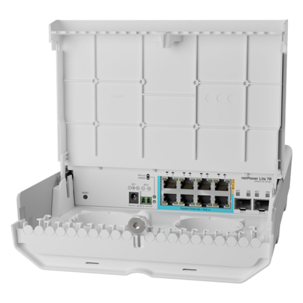 Smart Switch outdoor, 8 x Gigabit (7 PoE in), 2 x SFP+ 10Gbps - Mikrotik CSS610-1Gi-7R-2S+OUT Smart Switch outdoor, 8 x Gigabit (7 PoE in), 2 x SFP+ 10Gbps - Mikrotik CSS610-1Gi-7R-2S+OUT