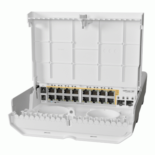 Smart Switch outdoor 16 x Gigabit PoE-Out, 2 x SFP+ - Mikrotik CRS318-16P-2S+OUT Smart Switch outdoor 16 x Gigabit PoE-Out, 2 x SFP+ - Mikrotik CRS318-16P-2S+OUT