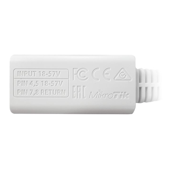 Injector PoE pasiv 18-57V, Gigabit - Mikrotik RBGPOE Injector PoE pasiv 18-57V, Gigabit - Mikrotik RBGPOE