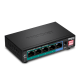 Switch 4 porturi Gigabit Long Range 200m PoE+, 1 port Gigabit - TRENDnet TPE-LG50 Switch 4 porturi Gigabit Long Range 200m PoE+, 1 port Gigabit - TRENDnet TPE-LG50