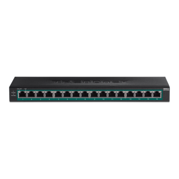 Switch 16 porturi Gigabit PoE/PoE+ 123W - TRENDnet TPE-TG160H Switch 16 porturi Gigabit PoE/PoE+ 123W - TRENDnet TPE-TG160H
