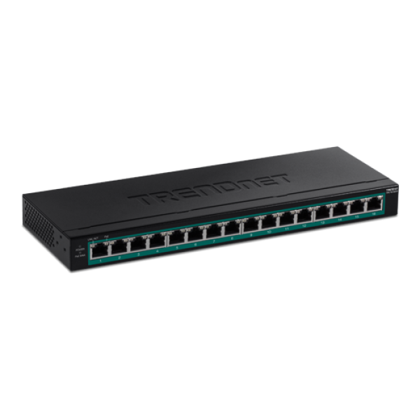 Switch 16 porturi Gigabit PoE/PoE+ 123W - TRENDnet TPE-TG160H Switch 16 porturi Gigabit PoE/PoE+ 123W - TRENDnet TPE-TG160H
