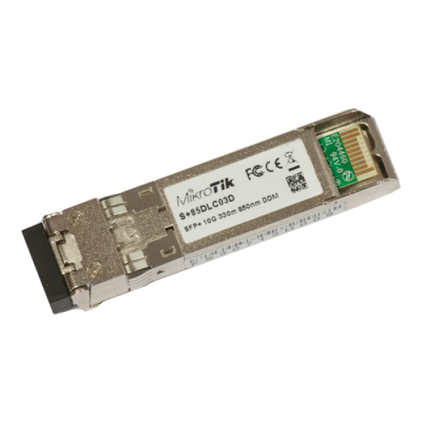 Modul SFP+ 10G MM 300m 850nm Dual LC-connector - Mikrotik S+85DLC03D Modul SFP+ 10G MM 300m 850nm Dual LC-connector - Mikrotik S+85DLC03D