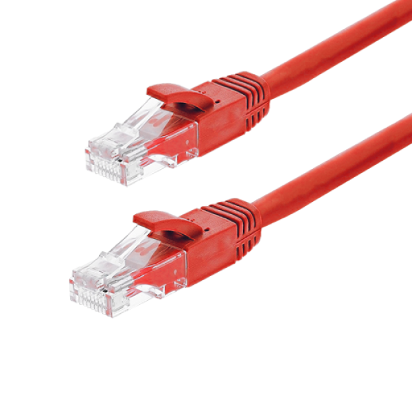 Patch cord Gigabit UTP cat6, LSZH, 5.0m, rosu - ASYTECH Networking TSY-PC-UTP6-5M-R