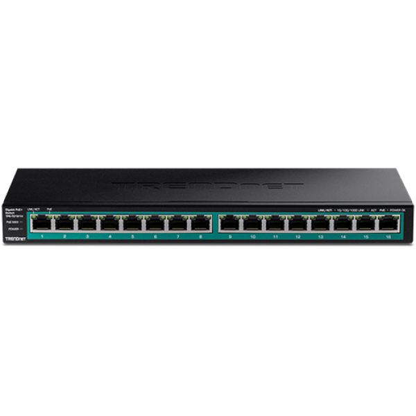 Switch 16 porturi Gigabit PoE/PoE+ 120W - TRENDnet TPE-TG161H Switch 16 porturi Gigabit PoE/PoE+ 120W - TRENDnet TPE-TG161H
