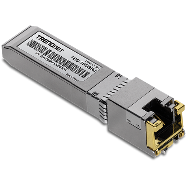 Modul RJ45 SFP+, 1/2.5/5/10G, 100/50/50/30m - TRENDnet TEG-10GBRJ Modul RJ45 SFP+, 1/2.5/5/10G, 100/50/50/30m - TRENDnet TEG-10GBRJ