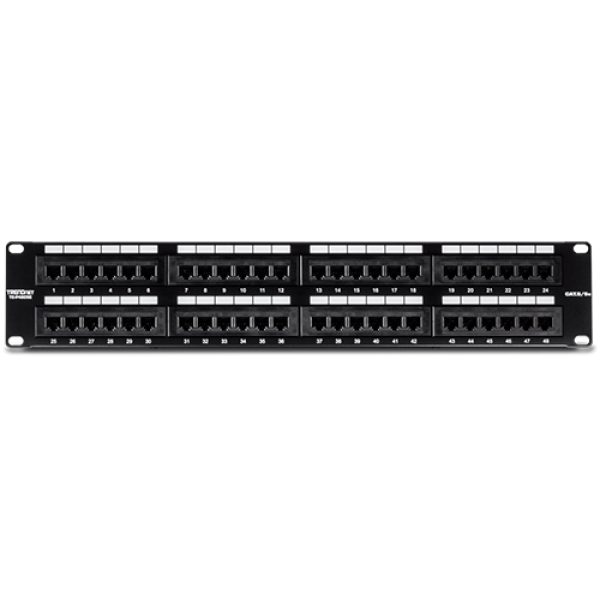 Patch Panel 48 porturi RJ45 UTP 19', Cat5/5e - TRENDnet TC-P48C5E