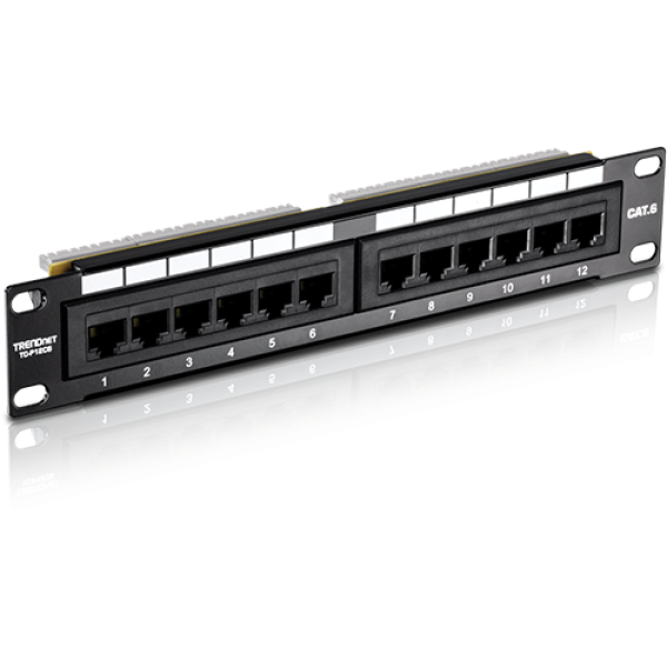 Patch Panel 12 porturi RJ45 UTP 10', Cat6 - TRENDnet TC-P12C6 Patch Panel 12 porturi RJ45 UTP 10', Cat6 - TRENDnet TC-P12C6
