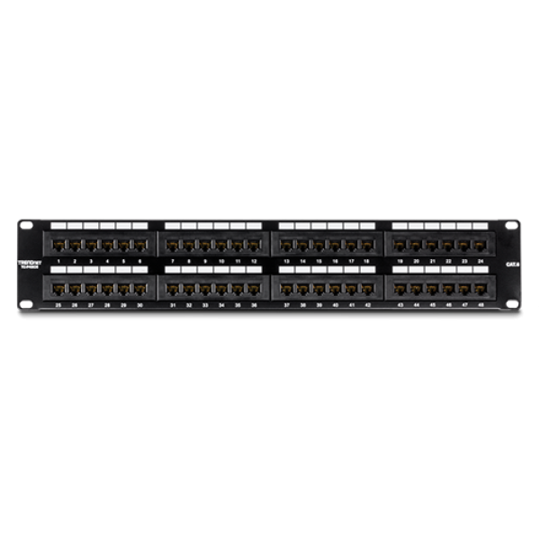 Patch Panel 48 porturi RJ45 UTP, Cat6 - TRENDnet TC-P48C6
