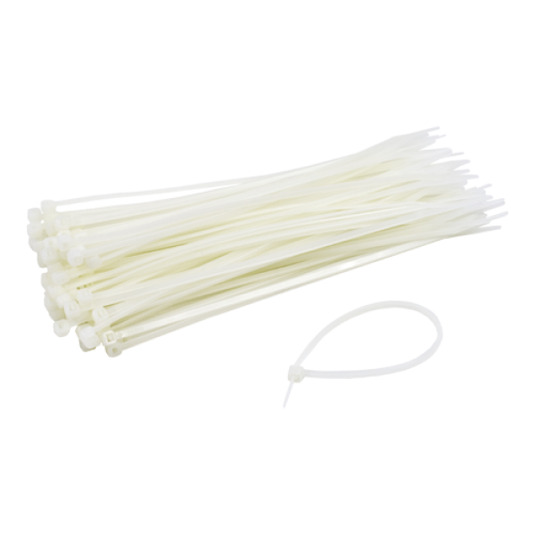 Coliere de plastic 100x2.5 mm, ALB, 100 buc TCP-100-2.5-W