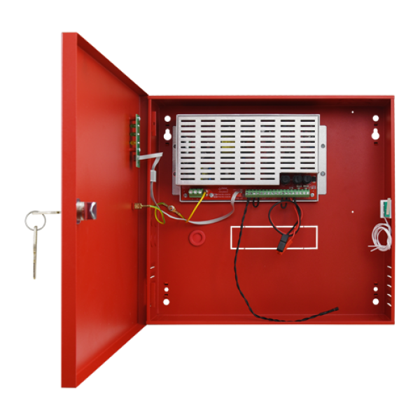 Sursa de alimentare EN 54-4, 27.6V/1.6A, cutie metalica cu loc acumulatori 2x7Ah/12V - PULSAR EN54C-2A7 Sursa de alimentare EN 54-4, 27.6V/1.6A, cutie metalica cu loc acumulatori 2x7Ah/12V - PULSAR EN54C-2A7