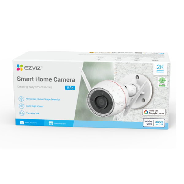 Camera IP EZVIZ de exterior, WI-Fi, rezolutie 2K+, Audio bidirectional, distanta IR 30 metri, imagini color 24/7 CS-H3c-2K+ Camera IP EZVIZ de exterior, WI-Fi, rezolutie 2K+, Audio bidirectional, distanta IR 30 metri, imagini color 24/7 CS-H3c-2K+