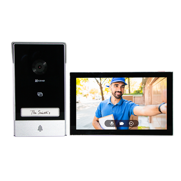 Kit interfon video inteligent EZVIZ, rezolutie 2k, monitor TFT 7 inch, instalare pe 2 fire, RFID, comenzi poarta/usa, SDcard, Wi-Fi, IR CS-HP7-2k Kit interfon video inteligent EZVIZ, rezolutie 2k, monitor TFT 7 inch, instalare pe 2 fire, RFID, comenzi poarta/usa, SDcard, Wi-Fi, IR CS-HP7-2k