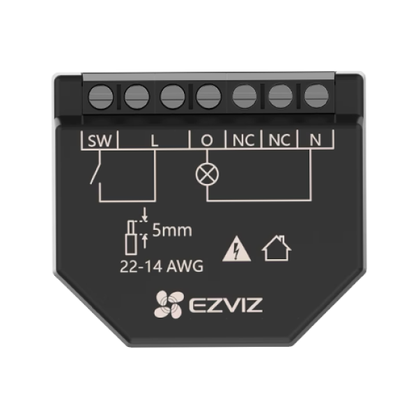 Releu inteligent Wi-Fi pentru aplicatii Smart Home EZVIZ, 1 canal 250Vc.a. max. 16A CS-T35-R100-WM