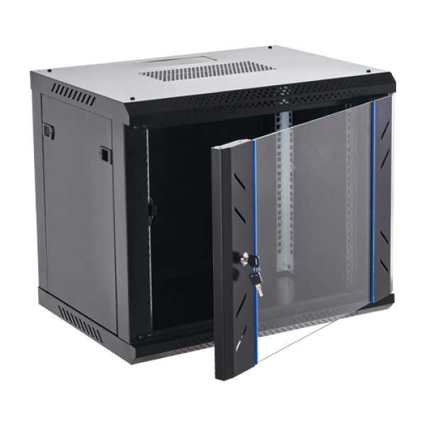 Rack perete 9U 19' 600x450, capacitate incarcare 60 Kg, negru - ASYTECH Networking ASY-9U-6045WL Rack perete 9U 19' 600x450, capacitate incarcare 60 Kg, negru - ASYTECH Networking ASY-9U-6045WL