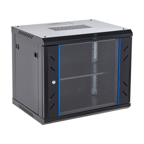 Rack perete 9U 19' 600x450, capacitate incarcare 60 Kg, negru - ASYTECH Networking ASY-9U-6045WL