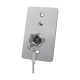 Buton de iesire cu cheie, montaj ingropat, inox, LED, NO-NC-COM, 86 x 50 mm CSK-508SLED