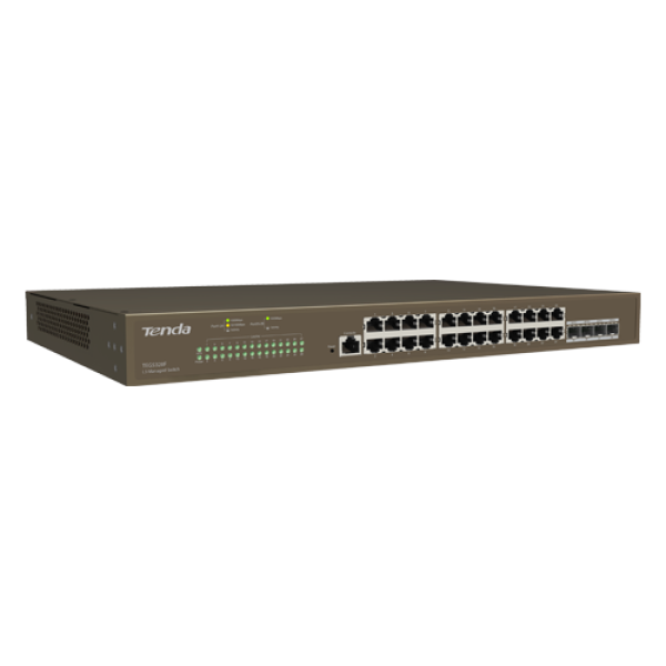 Switch 24 porturi Gigabit, 4 porturi SFP Gigabit, Management - TENDA TND-TEG5328F Switch 24 porturi Gigabit, 4 porturi SFP Gigabit, Management - TENDA TND-TEG5328F