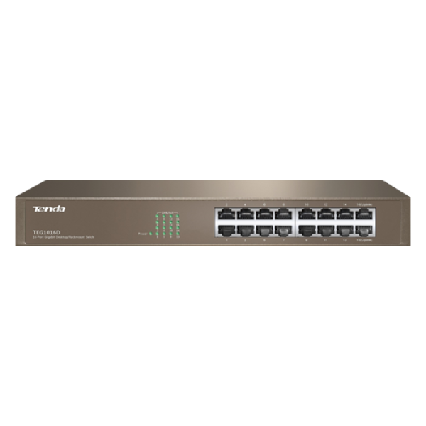 Switch 16 porturi Gigabit rackmount 1U - TENDA TND-TEG1016D