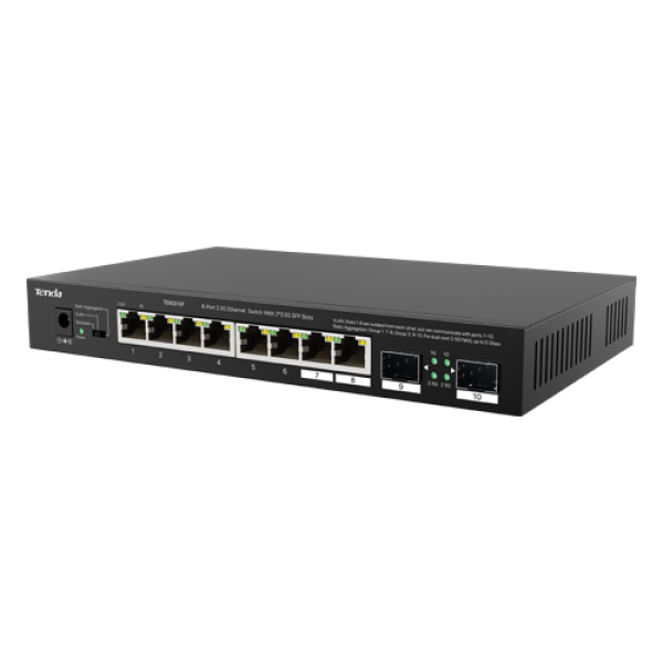 Switch 8 porturi 2.5 Gigabit, 2 porturi SFP 2.5 Gigabit - TENDA TND-TEM2010F Switch 8 porturi 2.5 Gigabit, 2 porturi SFP 2.5 Gigabit - TENDA TND-TEM2010F