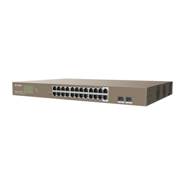 Switch 24 porturi PoE+ Gigabit, 2 porturi SFP Gigabit, Management, 370W, 1U - IP-COM G3326P-24-410W Switch 24 porturi PoE+ Gigabit, 2 porturi SFP Gigabit, Management, 370W, 1U - IP-COM G3326P-24-410W