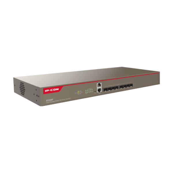 Switch 8 porturi SFP+ 10 Gbps, 2 porturi gestionare, management, 1U - IP-COM X5308F