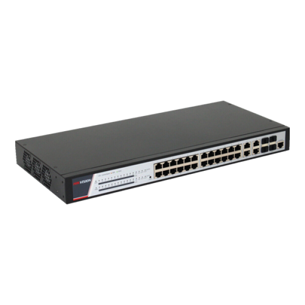 Switch 24 porturi PoE 1000Mbps, 370W, 4 porturi RJ45/SFPGigabit combo, management - HIKVISION DS-3E2528P Switch 24 porturi PoE 1000Mbps, 370W, 4 porturi RJ45/SFPGigabit combo, management - HIKVISION DS-3E2528P