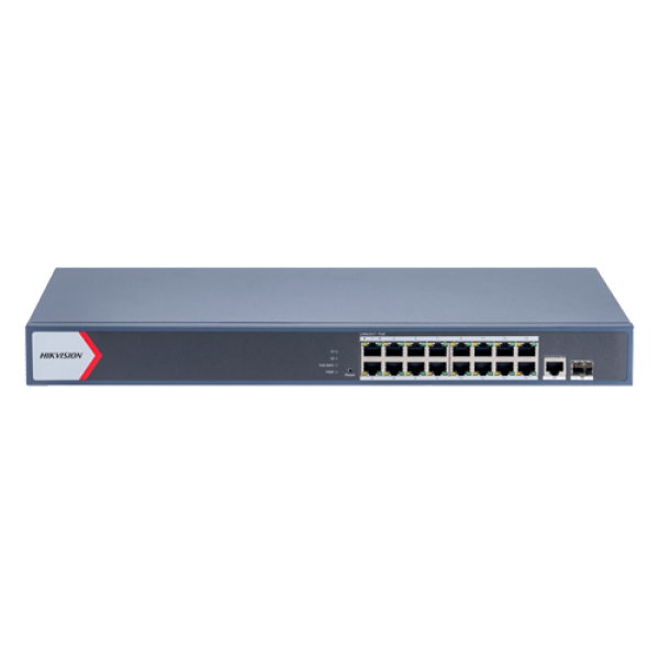 Switch 16 porturi PoE Gigabit, 1 porturi RJ45 Gigabit, 1 port SFP Gigabit, Smart Management - HIKVISION DS-3E1518P-EI Switch 16 porturi PoE Gigabit, 1 porturi RJ45 Gigabit, 1 port SFP Gigabit, Smart Management - HIKVISION DS-3E1518P-EI
