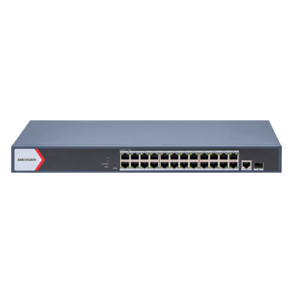 Switch 24 porturi PoE Gigabit, 1 porturi RJ45 Gigabit, 1 port SFP Gigabit, Smart Management - HIKVISION DS-3E1526P-EI Switch 24 porturi PoE Gigabit, 1 porturi RJ45 Gigabit, 1 port SFP Gigabit, Smart Management - HIKVISION DS-3E1526P-EI