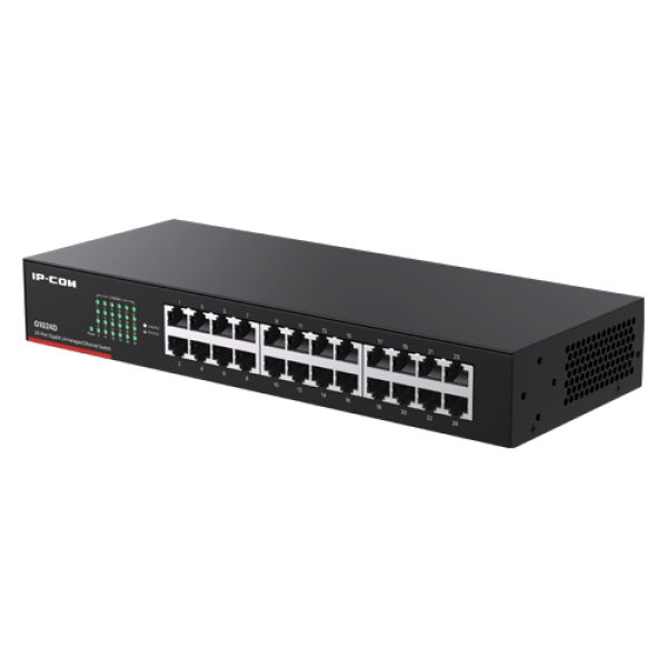 Switch 24 porturi Gigabit, Unmanaged, 1U - IP-COM G1024D Switch 24 porturi Gigabit, Unmanaged, 1U - IP-COM G1024D