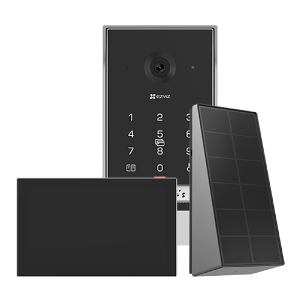 Kit video-interfon, Monitor tactil 7 inch, camera 2K, IR 5m, SDcard, Wi-Fi5, Panou Solar - EZVIZ CS-EP7-3MP-SP Kit video-interfon, Monitor tactil 7 inch, camera 2K, IR 5m, SDcard, Wi-Fi5, Panou Solar - EZVIZ CS-EP7-3MP-SP