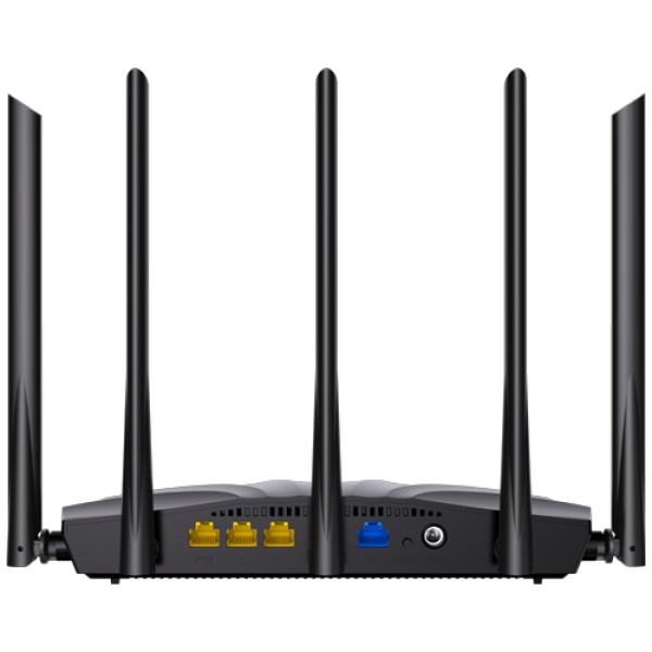 Router Wi-Fi 6, DualBand 2.4Ghz/5GHz, 300+1201Mbps, 5x6dBi, 4 porturi Gigabit - TENDA TND-TX2-PRO Router Wi-Fi 6, DualBand 2.4Ghz/5GHz, 300+1201Mbps, 5x6dBi, 4 porturi Gigabit - TENDA TND-TX2-PRO