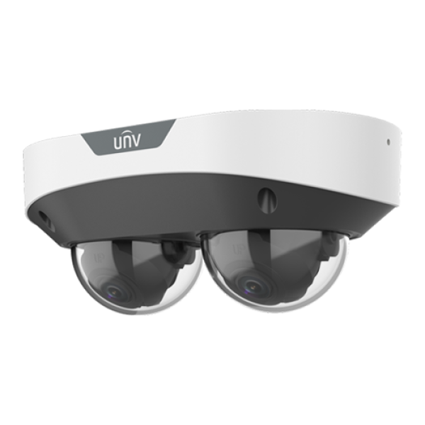 Dual Chanal - Camera IP, 2 x 4MP, lentila 2.8mm, IR 30m, Mic., Alarma, PoE, IK10 - UNV IPC3224SS-ADF28K-I1