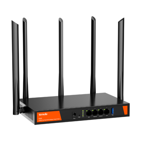 Router business, multi-WAN, WiFi 6, Dual Band, AX3000, 200 utilizatori, Management - TENDA TND-W30E