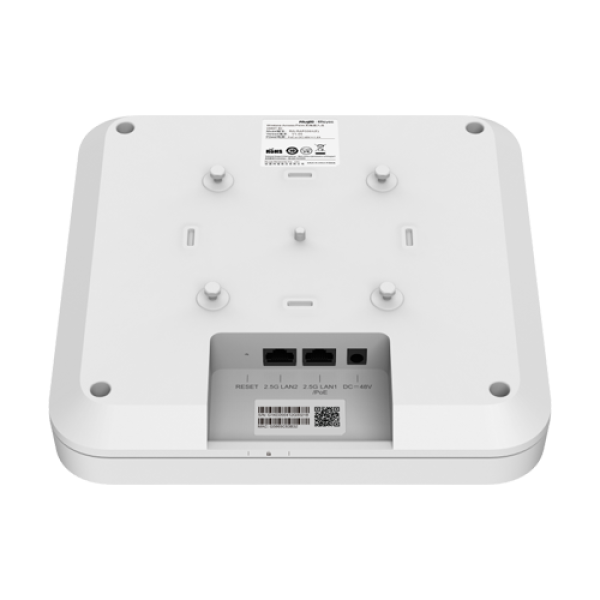 Access Point Wireless AX6000 Dual-Band, Wi-Fi 6, 2x RJ45 2.5G, PoE IN, Cloud Management - Ruijie RG-RAP2260(H) Access Point Wireless AX6000 Dual-Band, Wi-Fi 6, 2x RJ45 2.5G, PoE IN, Cloud Management - Ruijie RG-RAP2260(H)