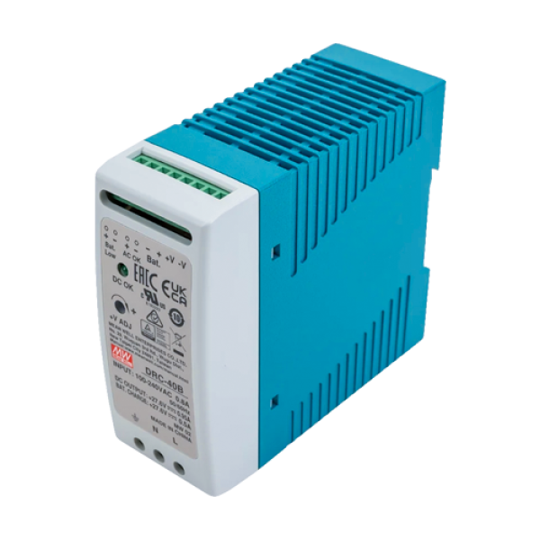 Sursa de alimentare in comutatie, 27.6V / 0.95A + 0.5A, sina DIN, backup - MEAN WELL DRC-40B