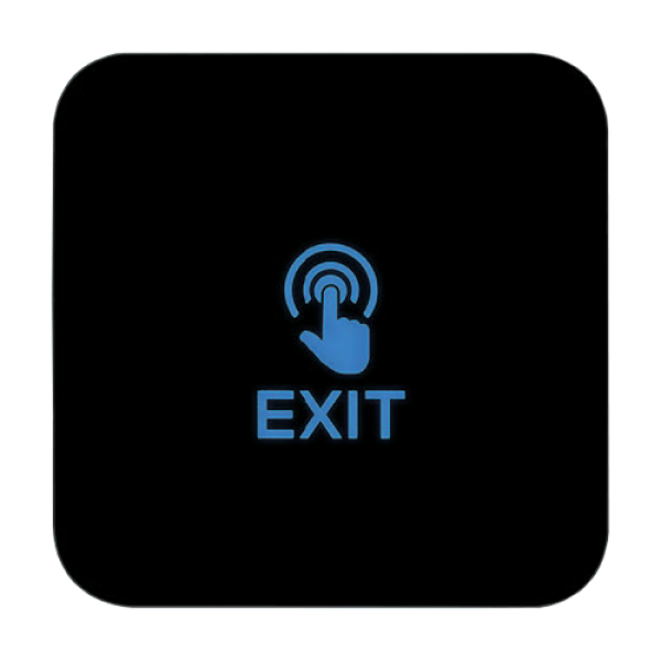 Buton de iesire Touch, plastic negru, montaj aparent, 12-24 Vcc, NO-NC-COM, LED, 86 x 86 mm CSB-86T-P2 Buton de iesire Touch, plastic negru, montaj aparent, 12-24 Vcc, NO-NC-COM, LED, 86 x 86 mm CSB-86T-P2