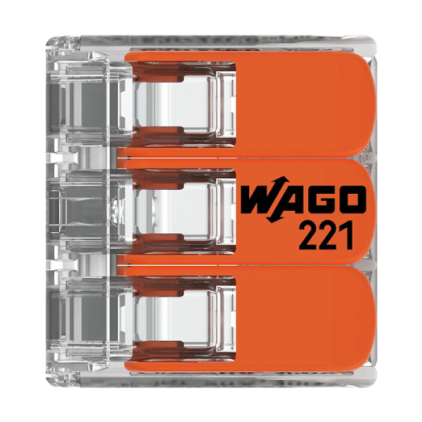 Conector derivatie 3 fire, max. 4 mm² (50 buc.) - WAGO 221-413 Conector derivatie 3 fire, max. 4 mm² (50 buc.) - WAGO 221-413